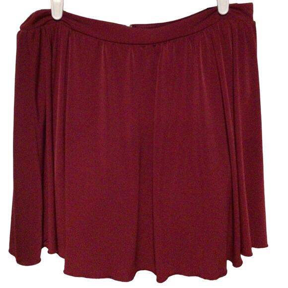Speechless Juniors Burgundy A-Line Full Mini Skirt Size 15 Flared Hem - Picture 1 of 4